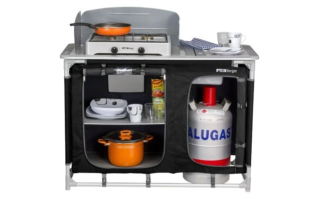 Berger Campingküche Mit Spüle Schwarz 4 Berger Campingküche Mit Spüle Schwarz – Bild 2